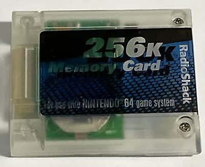 Clear 256K Memory Card Radio Shack For Nintendo 64 N64 Game System • $9.99