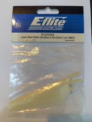 E-flite EFLH2220GL Lower Main Blade Set Glow In The Dark 1 Pair BMCX • £2