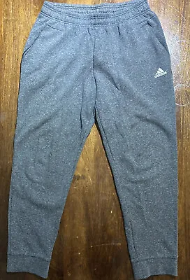 $19.60 • Buy Adidas Sz L Men's Charcoal Grey Sportswear Trackpants Long Pants Pockets Logo