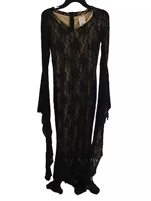 Fun World Diamond Miss Darkness Halloween Costume Addams Morticia Dress Small • $44.99