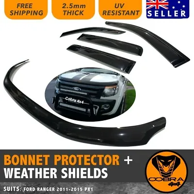 Bonnet Protector Weather Shields Fits Ford Ranger 2012 2014 2015 Weathershields • $135