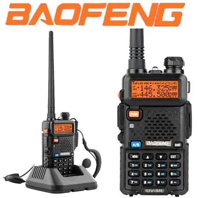 Baofeng UV-5R VHF UHF Dual Band Two Way Ham Radio Walkie Talkie 128CH + Earpiece • $21.89