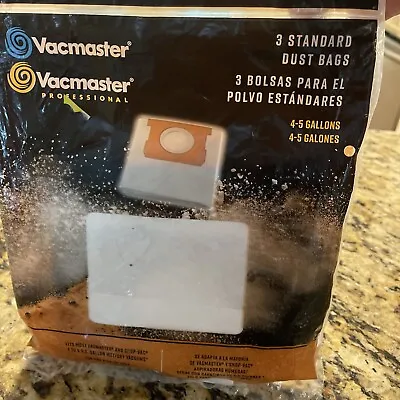 Vacmaster 4-5 Gallon Standard Vacuum Dry Dust Bags For Shop-Vac - 3-Pack • $8.49