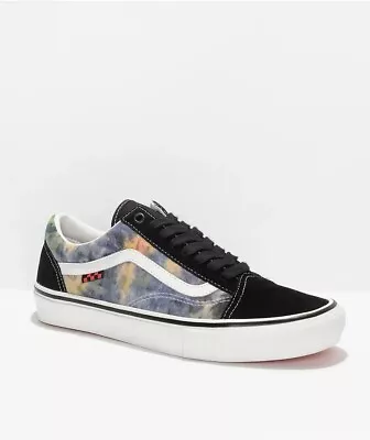 Vans Old Skool Trainer Black Terry Tie Dye Size UK 10.5 • £24