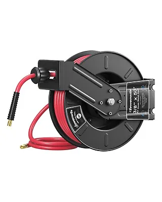 DEWENWILS Auto-Rewind Air Hose Reel - With 3/8in. X 50ft. Rubber Hose 300 PSI • $99.99