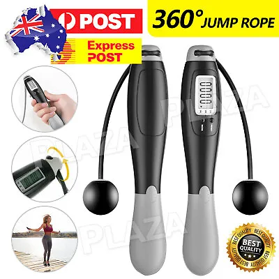 Digital Wireless Cordless Skipping Jump Rope Fitness With Calorie Counter Gift A • $10.95