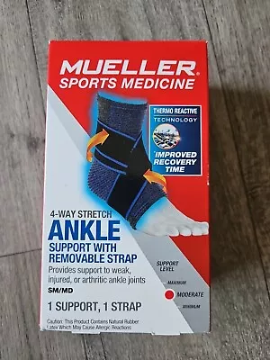 Mueller 4-Way Ankle Support W/ Removable Straps SM/MD Moderate Support - 10D • $7.95