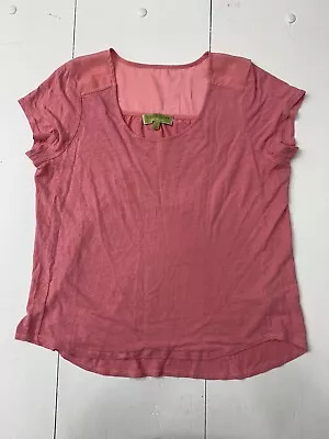 Sigrid Olsen Womens Pink Short Sleeve Shirt Size Large • $16