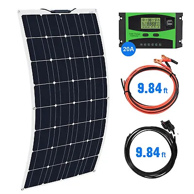 100W 12V Monocrystalline Solar Panel High Efficiency Home RV Camping Off Grid • $69.99