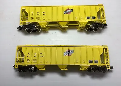 2 N Scale Con-Cor 0001-001762 CNW Chicago & North Western 47' 3-Bay Hopper NOS • $25.95