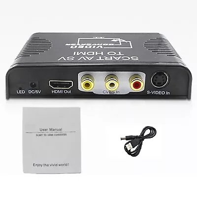 Scart AV S-video Composite AV RCA To HDMI 1080P Video&Audio Converter Adapter • $24.59