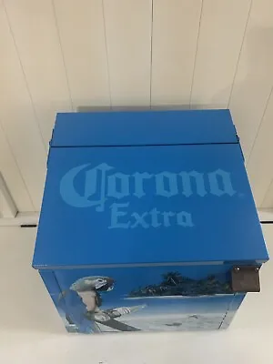 Metal Corona Beach Beer Cooler - Parrot Tropical Island • $89.98