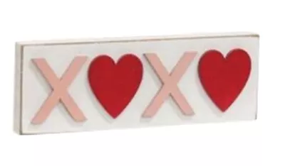 $4.50 • Buy XOXO Heart Blocks Valentines Decorations Wood - Perfect For Spring Decor!