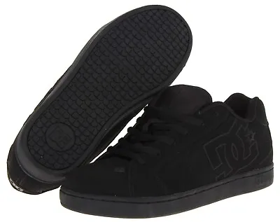 DC Mens Skate Trainers Shoes Net Black Leather Boots • £57.99