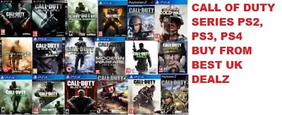 CALL OF DUTY SERIES - Playstation PS2 PS3 PS4 - FAST & FREE DELIVERY-BUNDLE UP • £31.96
