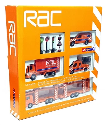 £49.99 • Buy Corgi 99137 - RAC Set Scania Transporter Ford Vans & Recovery Truck + Signs