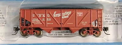 N Scale - BLUFORD SHOPS 63131 CHICAGO BURLINGTON & QUINCY 2-Bay Composite Hopper • $41.01