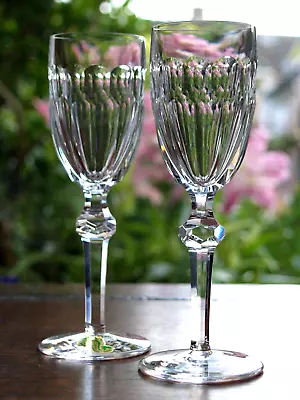 Waterford Crystal Curraghmore Sherry Glasses Pair Mint Vintage Made In Ireland • £49