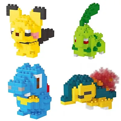 Pokemon Pichu Chikorita Totodile Cyndaquil Nanoblock Building Blocks DIY • £5.99