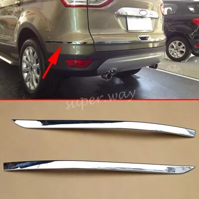 For 2013-2020 Ford Kuga Escape Chrome Rear Bumper Strips Protector Cover Trims • $46.95