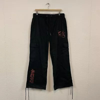 Urban Outfitters X Ed Hardy Dragon Black Cargo Trousers Size Large • $62.20