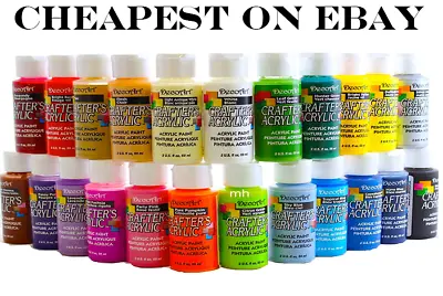 £1.99 • Buy 2oz Decoart Crafters Acrylic Paint All Colours Art Craft Water Based Artist New 