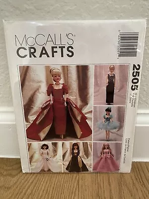 UNCUT McCall's Crafts #2505 11.5  Doll Clothing Sewing Patterns VTG 1999 • $3.99