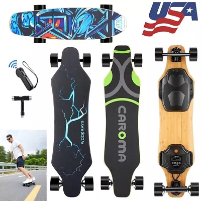 Electric Skateboard Complete Longboard 900W Dual Motor E-Skateboard W. Remote  • $119.99