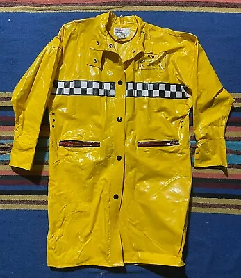 Vintage Kenn Sporn Wippette Vinyl Taxi Cab Rain Jacket Small • $49.99