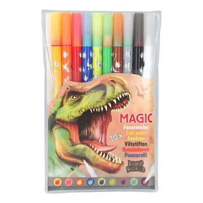 Dinosaur Magic Marker Felt Pens Pack Of 10 – Fun Children's Stationery • £11.99