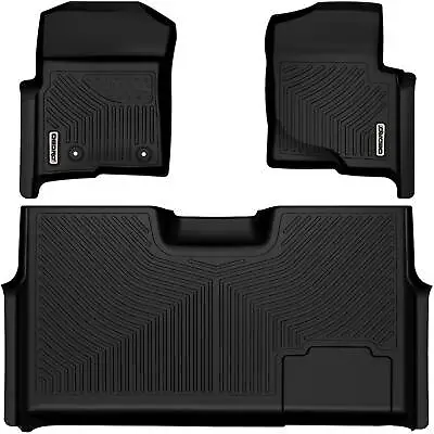 OEDRO Floor Mats For 2010-2014 Ford F-150 F150 Super Crew Cab Black TPE Liners • $112.85