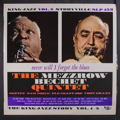 MEZZROW-BECHET QUINTET: Never Will I Forget The Blues STORYVILLE 12  LP 33 RPM • $15