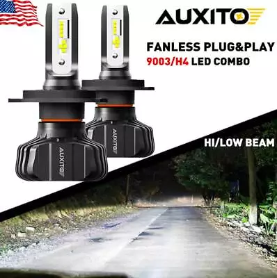 AUXITO Super Bright H4 9003 LED Headlight Hi Low Beam Bulbs Kit 6000K 18000LM PO • $32.39