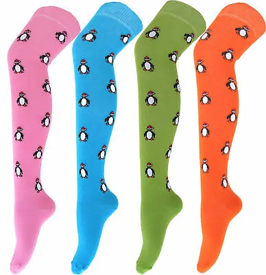 Ladies Party Animal Design Socks Cute Fancy Extra Long Unisex Cotton • £4.99