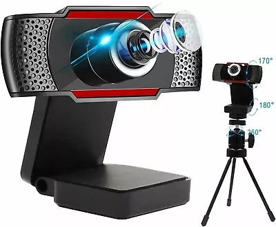 1080P HD Webcam With Microphone USB PC Computer Web Cam With Triopod Stand ... • $36.09