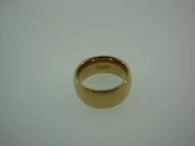 Tungsten Carbine Ring Gold Tone Size 6 9m • $13.95