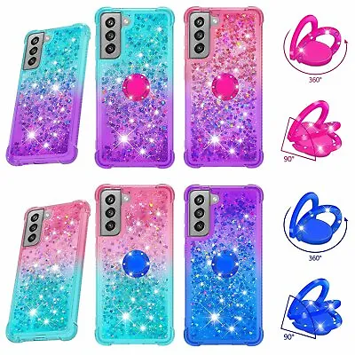 Floating Liquid Ring Stand Case Cover For Samsung Galaxy S24 S23 FE S22 S21+ S20 • £7.79