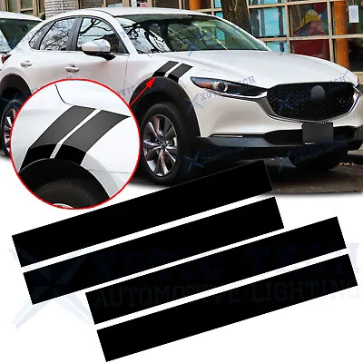 Black Hash Stripes Car Body Fender Racing Graphic Stickers Decal For Mazda 3 6 • $12.93