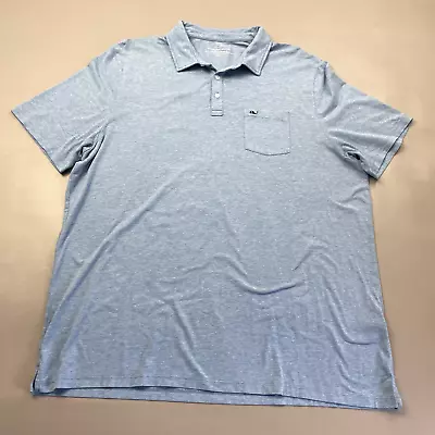 Vineyard Vines Edgartown Polo Short Sleeve Shirt Blue Men's 2XL • $3.99