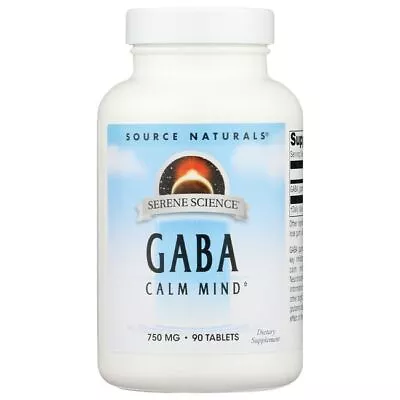 Source Naturals Serene Science Gaba Calm Mind 750 Mg 90 Tabs • $14.78