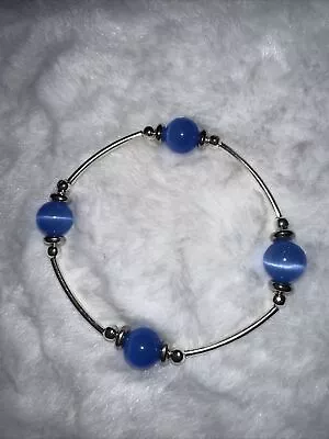 My Blessings Bracelet Blue 10mm Great Bridesmaid Gift • $14