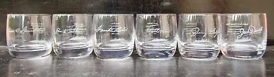 $349 • Buy Jack Daniels Master Distiller Signature Glasses Complete Set Of 6 - RARE!!!!