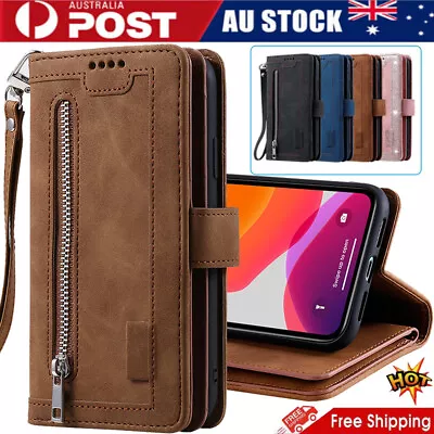 For IPhone 15 14 13 12 11 Plus Pro Max XS 8/7/SE Case Leather Wallet Flip Cover • $7.48