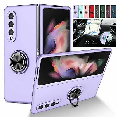 $6 • Buy Shockproof Case For Samsung Galaxy Z Fold2/ Z Fold3 5G Magnetic Ring Stand Cover