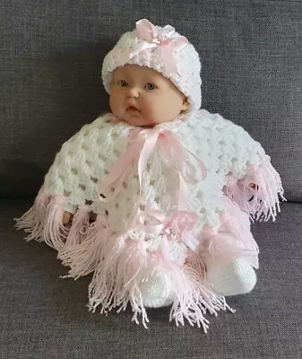 ***Hand Crochet Baby Poncho Set*** • £8.50