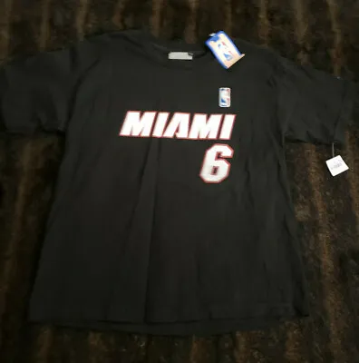 Adidas Miami Heat LeBron James 6 Boys Youth Large Black Crewneck T Shirt  • $10.88