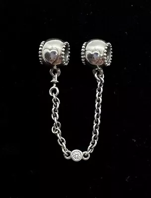 Genuine Pandora Embossed Hearts Safety Chain • £15