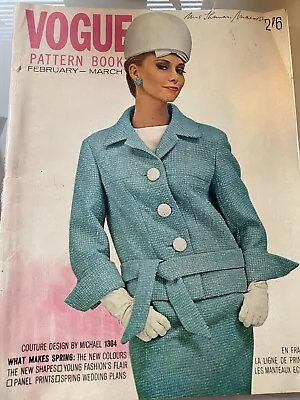Vogue Pattern Book 1964 February March Jean Shrimpton Pics-  Fast Dispatch  • $27.36