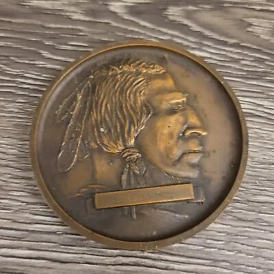 Almar Metals Buffalo Nickel Paperweight Chicago ILL Souvenir 2.75  Heavy RARE • $19.79