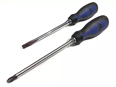 MAC Tools 2 Piece Flat And Phillips Tip Blue Comfort Grip Screwdriver Set NICE • $49.95